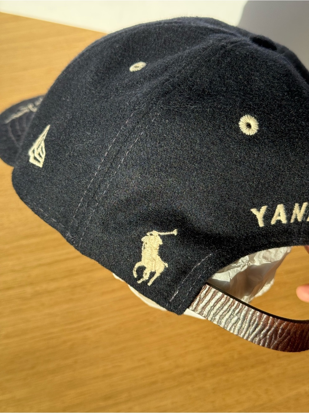 Ralph Lauren New Era New York Yankees Wool Baseball Cap with Cream Logo - Picture 6 of 12